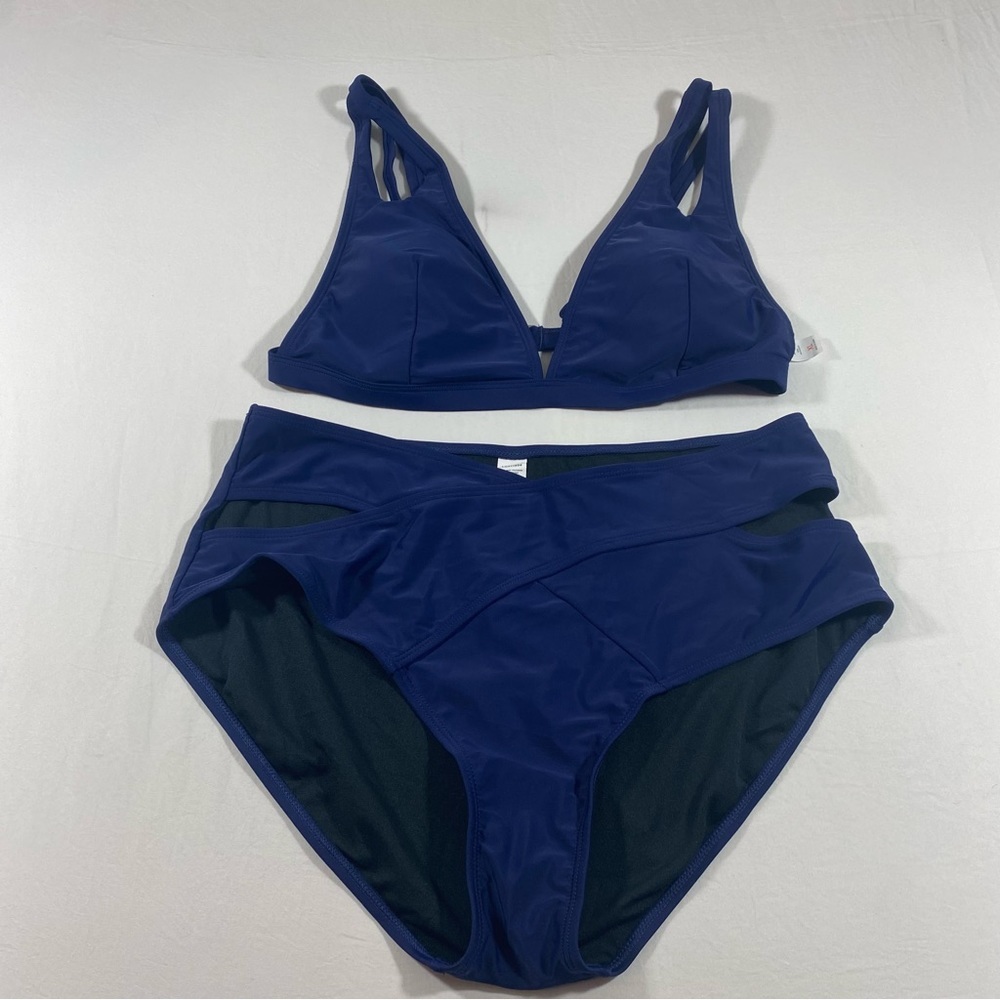 Bikini Suit Women’s X-LARGE Blue bikini 2 piece Adjustable straps Swimsuit
